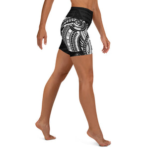 Polynesian Pattern Women's Yoga Shorts-Atikapu