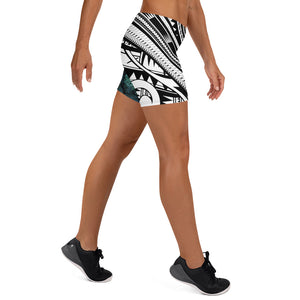 Polynesian Tribal Hibiscus Design Women's Regular Gym Leggings-Atikapu