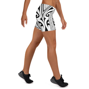 Polynesian Tribal Design Women's Regular Gym Shorts-Atikapu