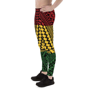 Men's Leggings - Polynesian design reggae color-Atikapu